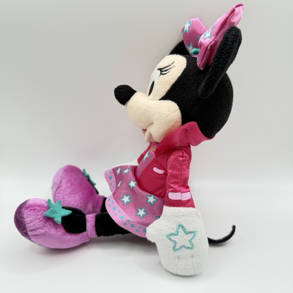 Disney Junior Minnie Mouse Pop Star Plush 10"‎ Just Play Pink Dress Purple Shoes - Picture 2 of 12